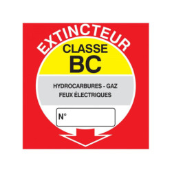 EXTINCTEUR CLASSE BC 200x200mm