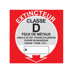 EXTINCTEUR CLASSE D 200x200mm