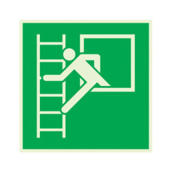 FENETRE AVEC ECHELLE DE SECOURS LUMINESCENT 200x200mm