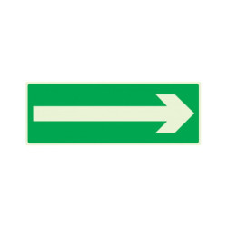 FLECHE (SECOURS) LUMINESCENT 330x75mm