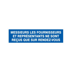 FOURNISSEURS & REPRESENTANTS RECUS SUR R.D.V 200x52mm