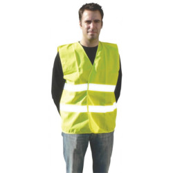 GILET JAUNE CLASSE 2 DOUBLE CEINTURE