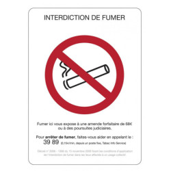 INTERDICTION DE FUMER...