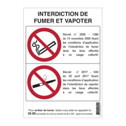 INTERDICTION DE FUMER ET...
