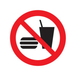 INTERDICTION DE MANGER OU DE BOIRE D.180mm