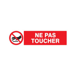 INTERDICTION DE TOUCHER 200x52mm