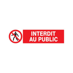 INTERDIT AU PUBLIC 330x200mm
