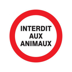 INTERDIT AUX ANIMAUX D.180mm