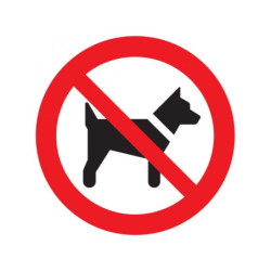 INTERDIT AUX CHIENS D.180mm