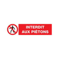INTERDIT AUX PIETONS 330x200mm