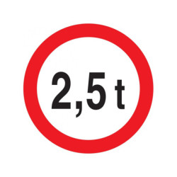 INTERDIT AUX PLUS DE +2.5 TONNES D.180mm