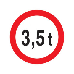 INTERDIT AUX PLUS DE +3.5 TONNES D.180mm