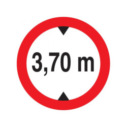 INTERDIT AUX VEHICULES DE PLUS DE 3.70M DE HAUT D.180mm