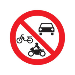 INTERDIT AUX VEHICULES MOTORISES D.420mm