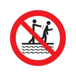 INTERDIT DE POUSSER A PROXIMITE DU BASSIN D.180mm