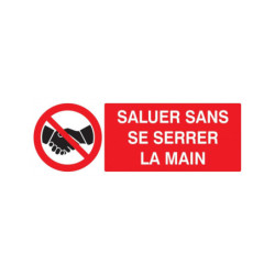 INTERDIT DE SE SERRER LA MAIN 330X200mm