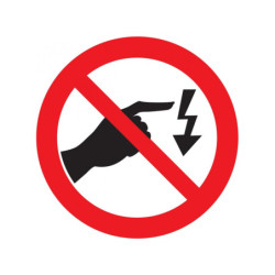 INTERDIT DE TOUCHER, RISQUE D'ELECTROCUTION D.420mm