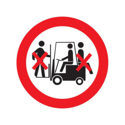 INTERDIT DE TRANSPORTER DES PERSONNES D.300mm