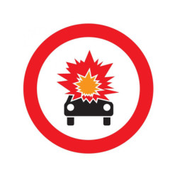 INTERDIT TRANSPORT PROD. EXPLOSIFS/INFLAmmABLES D.420mm