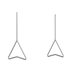 PAIRE DE PIEDS METALLIQUES POUR K8