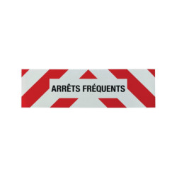 PANNEAU ARRETS FREQUENTS 50X15CM MAGNETIQUE