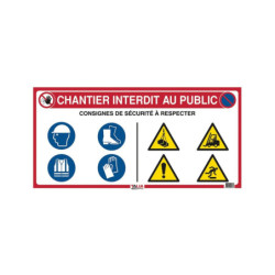 PANNEAU DE CHANTIER 10 EN 1 800X400mm