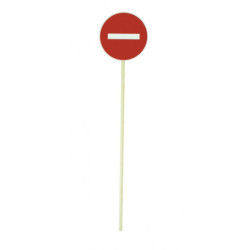 PANNEAU K10 D.30CM L.1,2M NON RETRO SENS INTERDIT+VERT