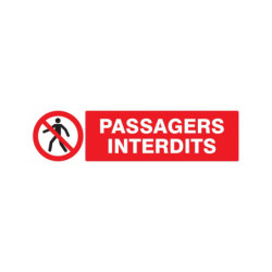 PASSAGERS INTERDITS 330x120mm