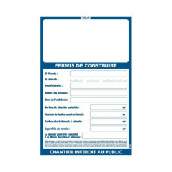 PERMIS DE CONSTRUIRE 1200X800MM