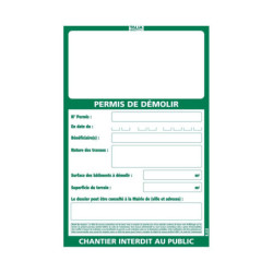 PERMIS DE DEMOLIR 1200X800MM