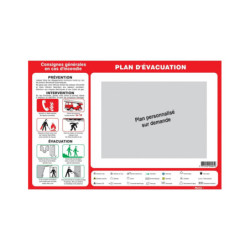 PLAN D'EVACUATION 450X300mm