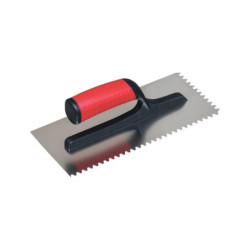 PLATOIR A COLLE INOX 28X12 MONTURE POLYAMIDE DENTS ISOCELES