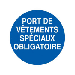 PORT DE VETEMENTS SPECIAUX OBLIGATOIRE D.80mm