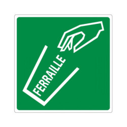 POUBELLE FERRAILLE ADHESIF 200x200mm