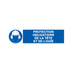 PROTECTION OBLIGATOIRE TETE ET OUIE 330x120mm