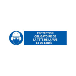 PROTECTION OBLIGATOIRE TETE/VUE/OUIE 200x52mm
