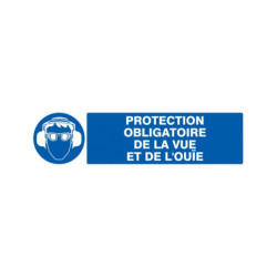PROTECTION OBLIGATOIRE VUE/OUIE 330x75mm