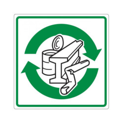RECYCLAGE DE LA FERRAILLE ADHESIF 200x200mm