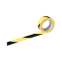RUBAN ADHESIF NOIR/JAUNE 66MX50MM
