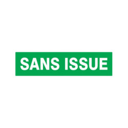 SANS ISSUE (SECOURS) 330x120mm