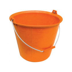 SEAU PRO ORANGE 13 LITRES A POIGNEE ET ERGOTS Anse 5,3mm