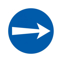 SENS OBLIGATOIRE (vers la droite) D.80mm
