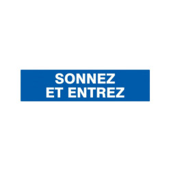 SONNEZ ET ENTREZ 330x120mm