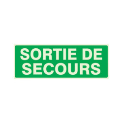 SORTIE DE SECOURS LUMINESCENT 330x75mm