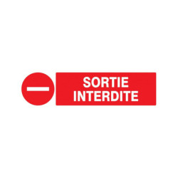 SORTIE INTERDITE 330x120mm