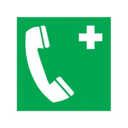 TELEPHONE D'URGENCE LUMINESCENT 200x200mm
