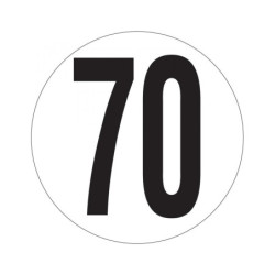 VEHICULES LIMITES A 70KM/H ADHESIF D.200mm