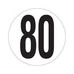 VEHICULES LIMITES A 80KM/H ADHESIF D.200mm