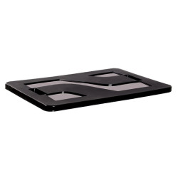 Couvercle pour bac de manutention 50 L - Eda  - Couleur : Noir - 56cm - 41cm - 2cm