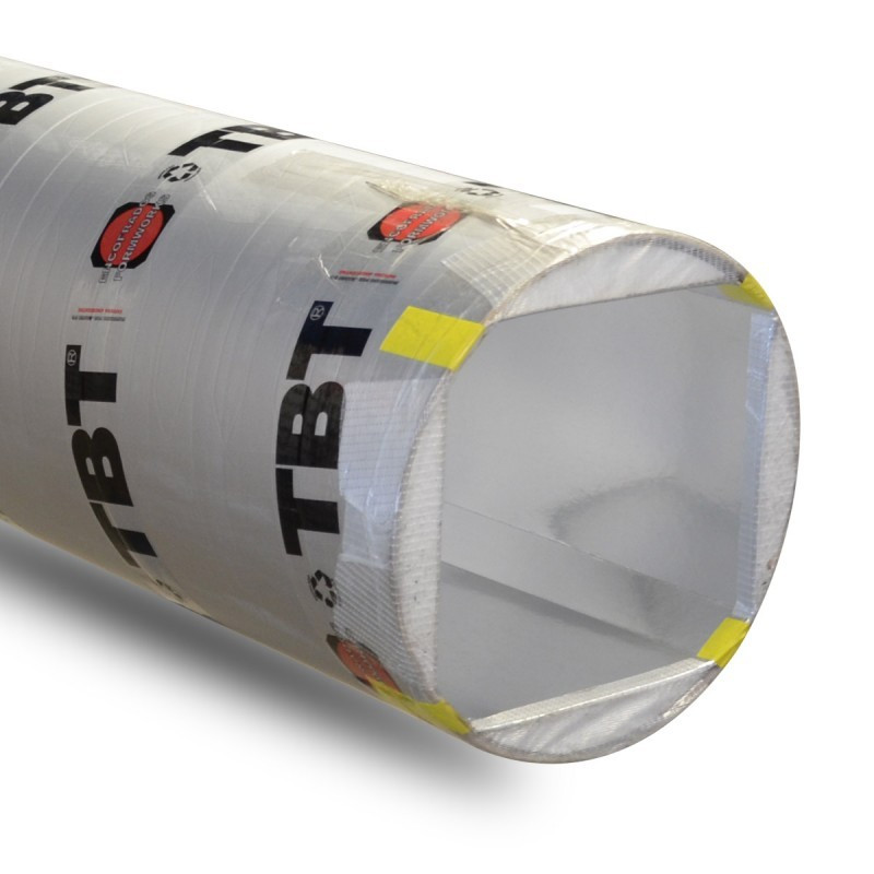 TUBE DE COFFRAGE TBT 20 X 20 CM ANGLES CHANFREINÉS - LG 3 ML